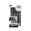The Ink Works 5 Black Markers Assorted Sizes - Toyology Toys