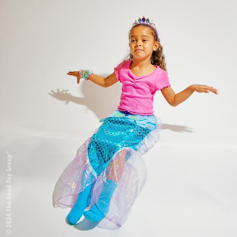 Mermaid Glimmer Skirt With Tiara Size 5-6