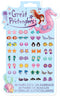 Mermaid Sticker Earrings - 60 Pcs Carded