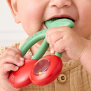 Bitzy Shake Silicone Teether with Rattle - Cherries - Toyology Toys