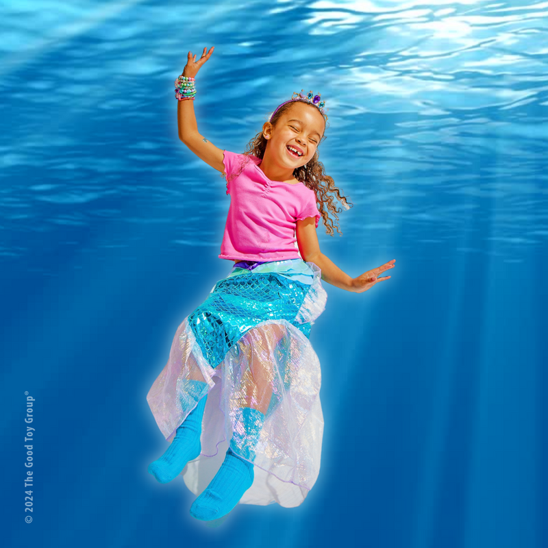 Mermaid Glimmer Skirt With Tiara Size 5-6