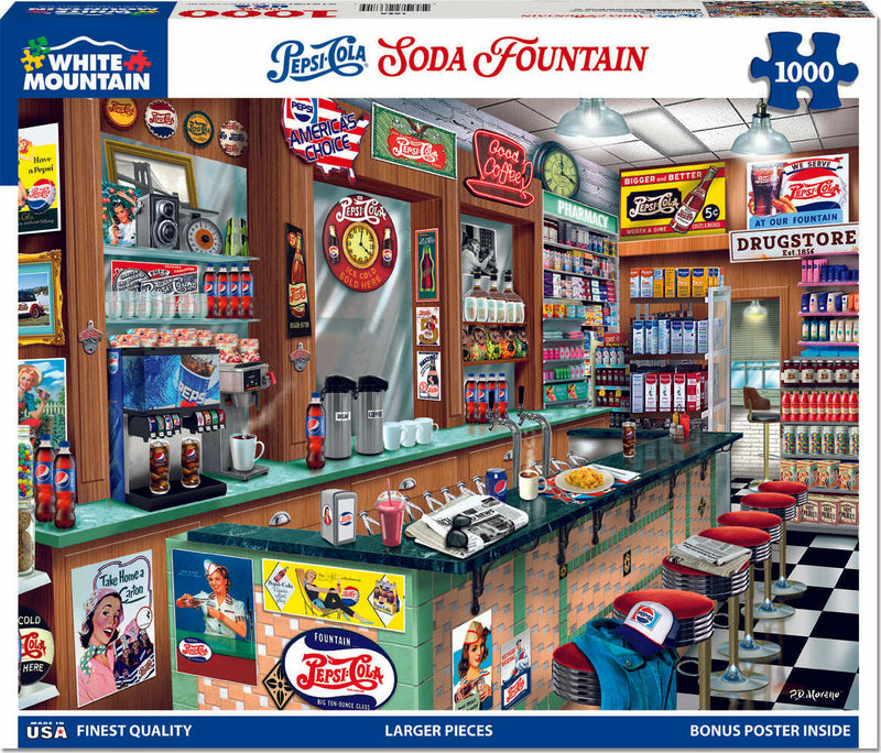 Pepsi Soda Fountain - 1000 Piece Jigsaw Puzzle