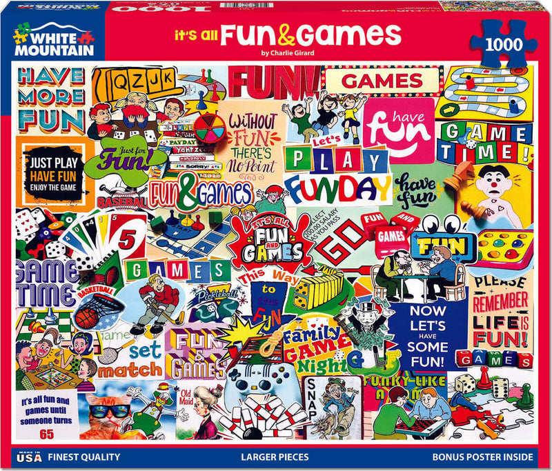 Itâ€™s All Fun and Games - 1000 Piece Jigsaw Puzzle