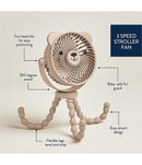 Itzy Breeze 3-Speed Stroller Fan Taupe - Toyology Toys