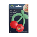 Bitzy Shake Silicone Teether with Rattle - Cherries - Toyology Toys