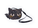 Cat's Meow Black Chunky Glitter Kitty Purse - Toyology Toys