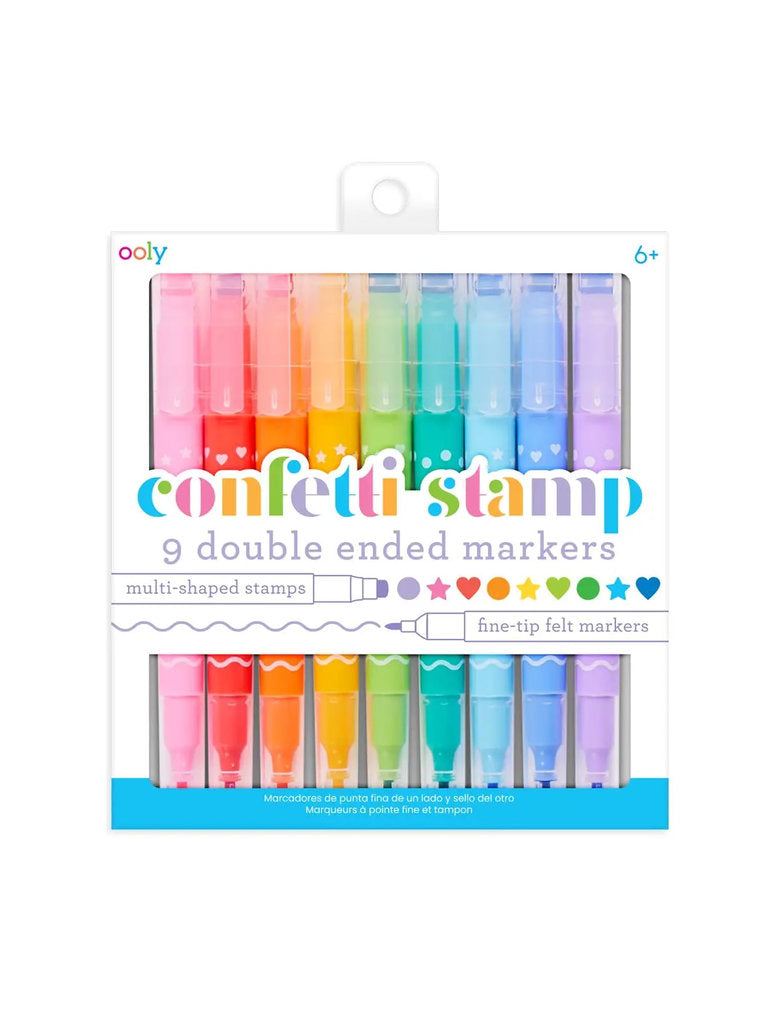 Confetti Stamp Double-Ended Markers