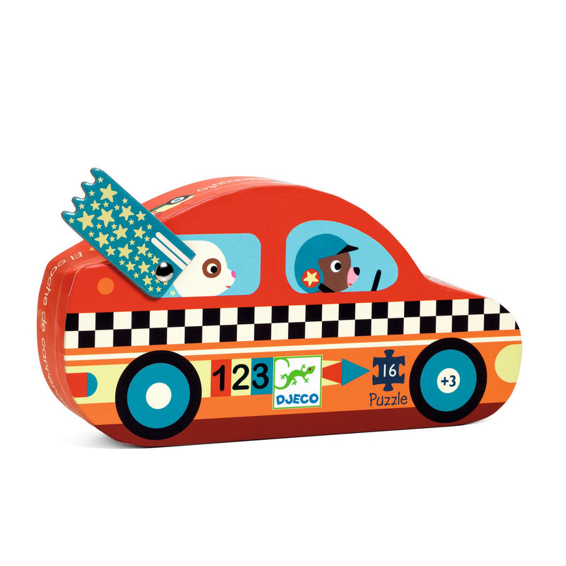 Silhouette The Racing Car Mini - 16pc puzzle