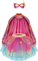 Super-Duper Tutu/Cape/Mask, Pink/Gold, Size 4-6