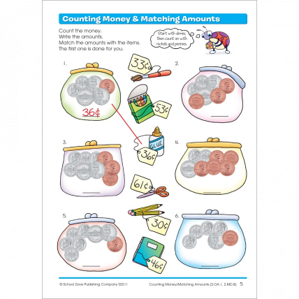 Time, Money and Fractions Ages 6-8