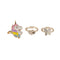 Boutique Butterfly & Unicorn Ring, 3pcs