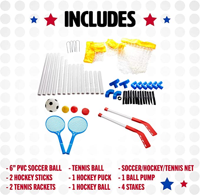 3 in 1 Combo -  Soccer, Tennis, Hockey ToyologyToys
