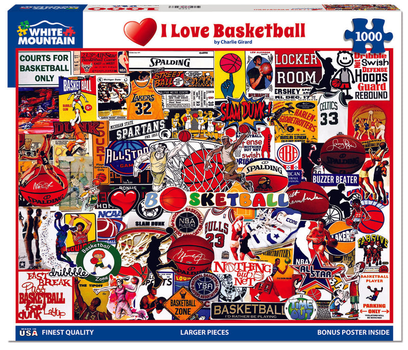 I Love Basketball - 1000 Pc Puzzle