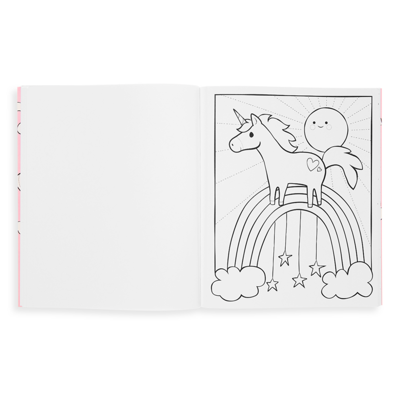 Color-in Book: Enchanting Unicorns