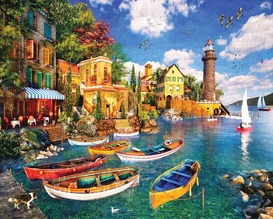 Mediterranean Harbor - 1000pc puzzle