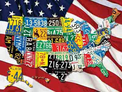 State Plates 400pc Puzzle