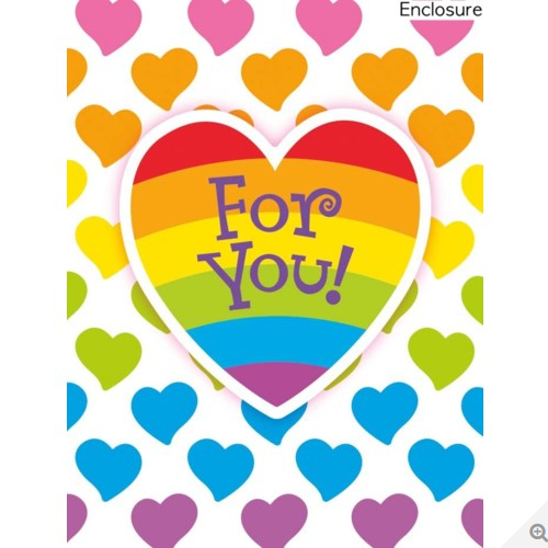 Rainbow Hearts Gift Enclosure Card