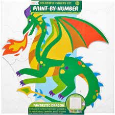 Colorific Canvas Kit Paint by NumberFantastic Dragon