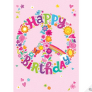 Peace Happy Birthday Card