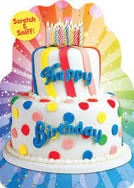 Birthday Cake Scratch & Sniff Vanilla Card ToyologyToys