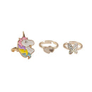 Boutique Butterfly & Unicorn Ring, 3pcs ToyologyToys