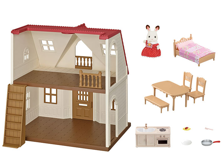 Calico Critter Red Roof Cozy Cottage Starter Home ToyologyToys