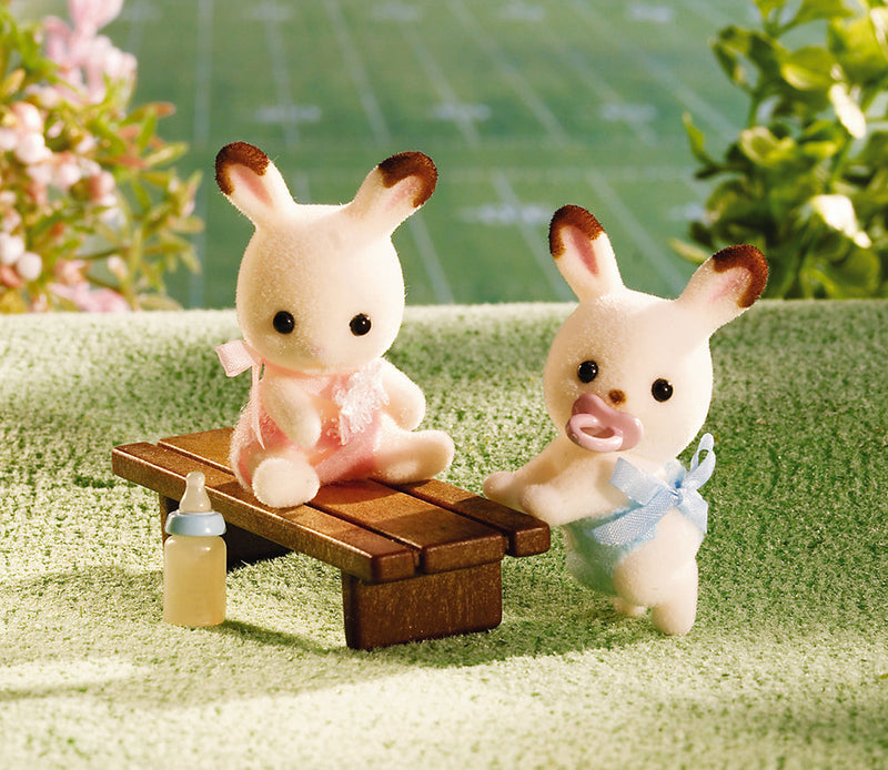 Calico Critters Chocolate Rabbit Twins ToyologyToys