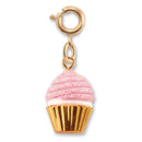 Charm It! Gold Pink Glitter Cupcake Charm ToyologyToys