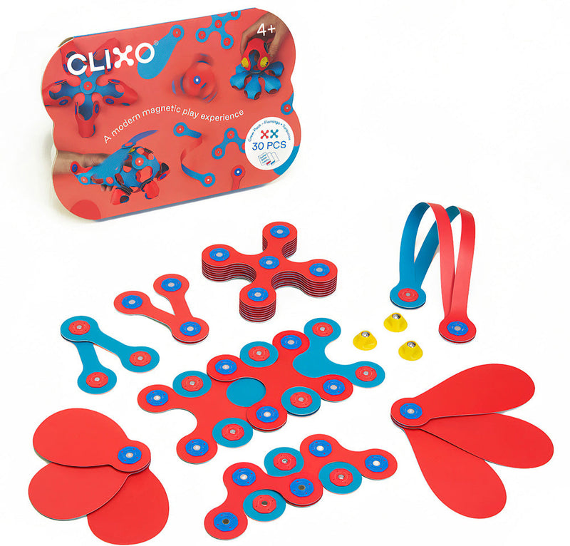 Clixo Crew Pack Flamingo/Turquoise- 30pcs ToyologyToys