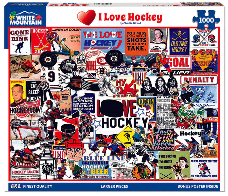 I Love Hockey1000 Pc Puzzle ToyologyToys