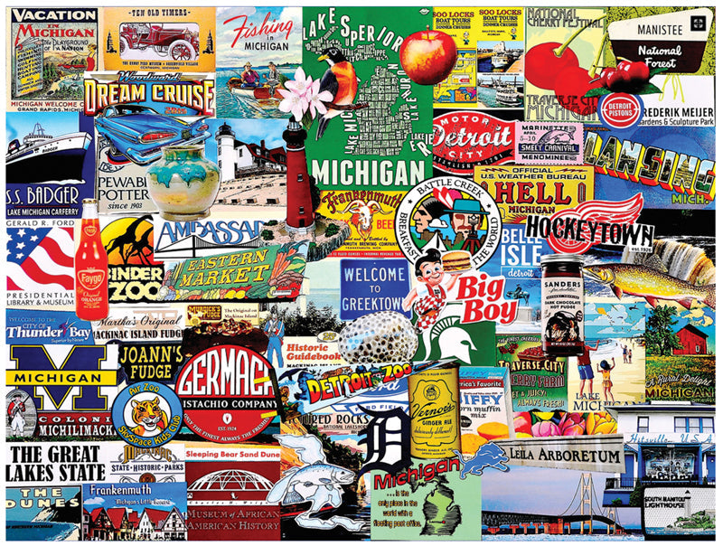 I Love Michigan 1000 Pc Puzzle ToyologyToys