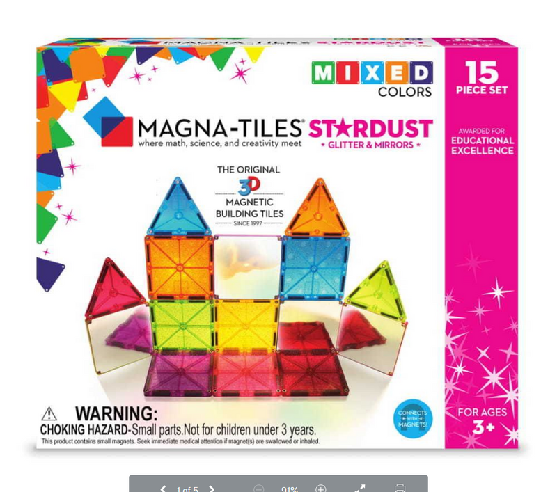 Magna-Tiles Stardust 15pc ToyologyToys
