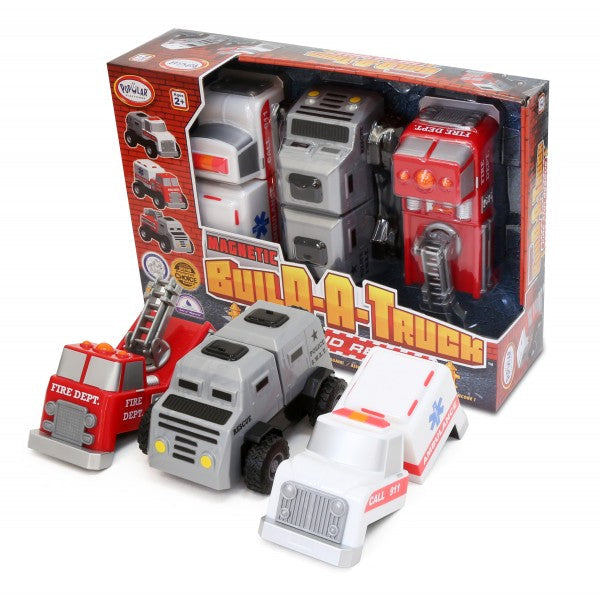 Magnetic Build a Truck Fire and Rescue ToyologyToys