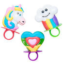 Rainbow Unicorn Lollipop Rings