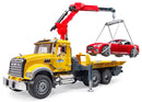 MACK Tow Truck w/Bruder Roadster - Toyology Toys
