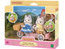 Calico Critters Tandem Cycling set - Husky Sister and Brother