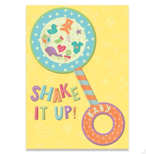 Baby Rattle Shaker Card