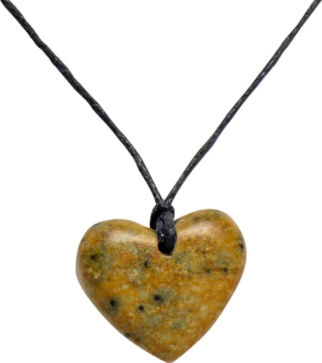 Soapstone Jewelry  Carving Heart Pendant