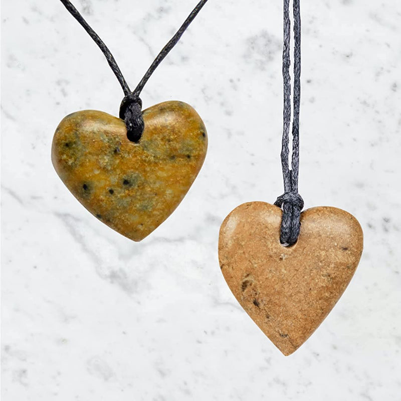 Soapstone Jewelry  Carving Heart Pendant