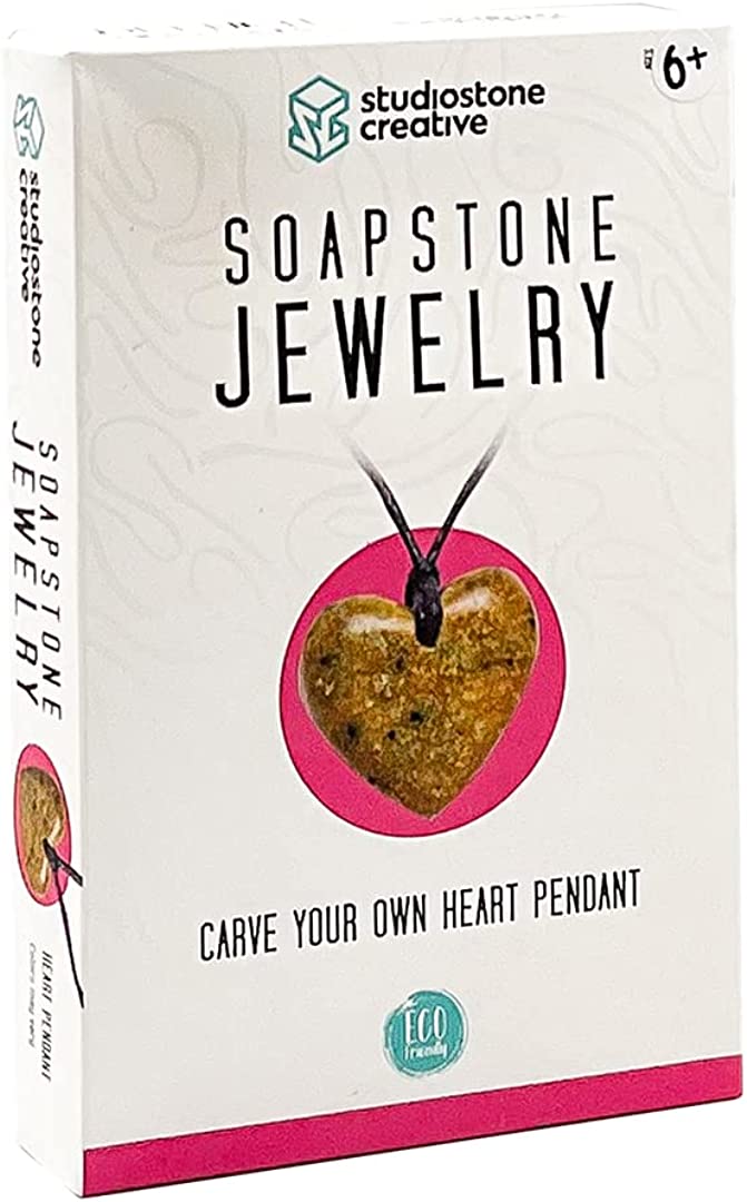 Soapstone Jewelry  Carving Heart Pendant