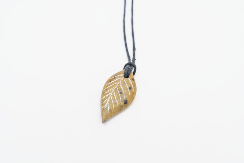 Soapstone Jewelry  Carving Leaf Pendant